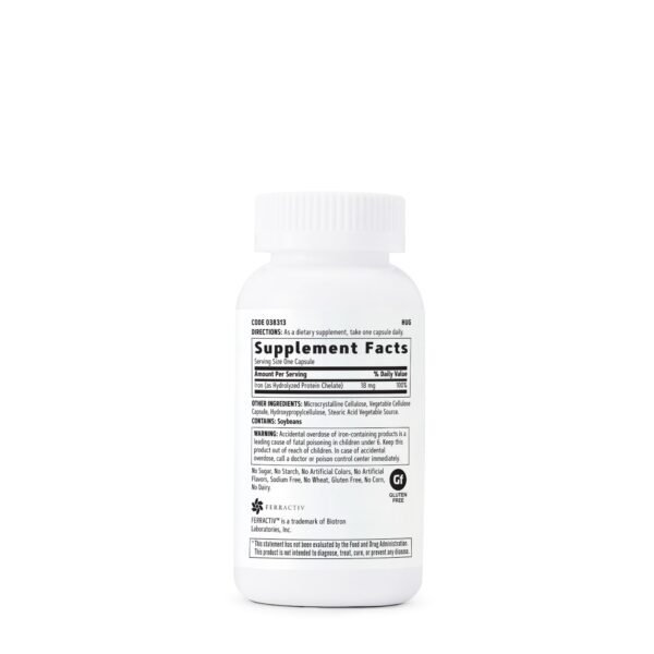 Gnc Gentlesorb Iron 18 Mg, Fier Cu Absorbtie Usoara 18 Mg , 90 Cps - imagine 2