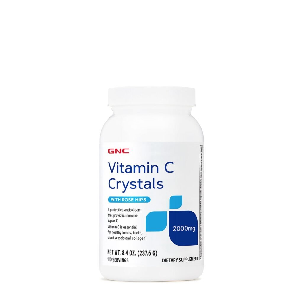 Gnc Vitamina C 2000 Mg Pulbere Cristale,