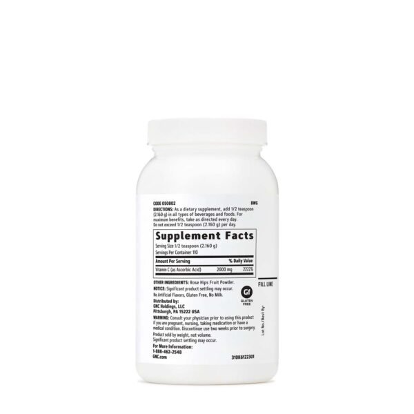 Gnc Vitamina C 2000 Mg Pulbere Cristale, 237,6 G - imagine 2