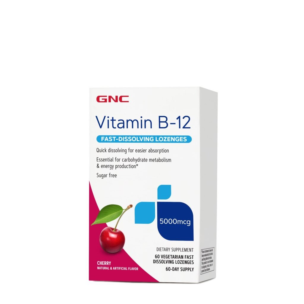 Gnc Vitamina B-12 5000 Mcg Cu Dizolvare Rapida, Cu Aroma