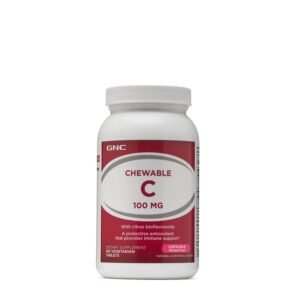 Gnc Chewable C 100 Mg, Vitamina C Masticabila Pentru Copii, Cu Bioflavonoide, Acerola