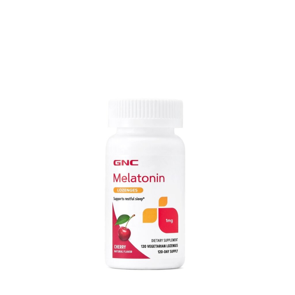 Gnc Melatonin Lozenges 1 Mg, Melatonina Masticabila Cu Aroma De Cirese