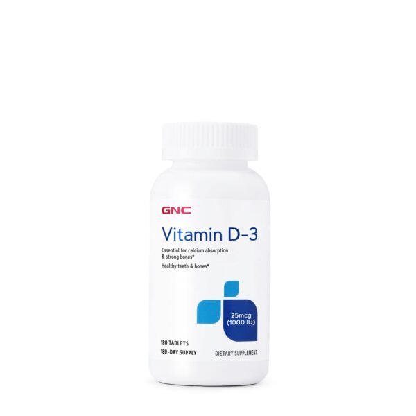 Gnc Vitamin D-3 1000 Iu, Vitamina D-3 – 25 Mcg (1000 Ui) Naturala 100%