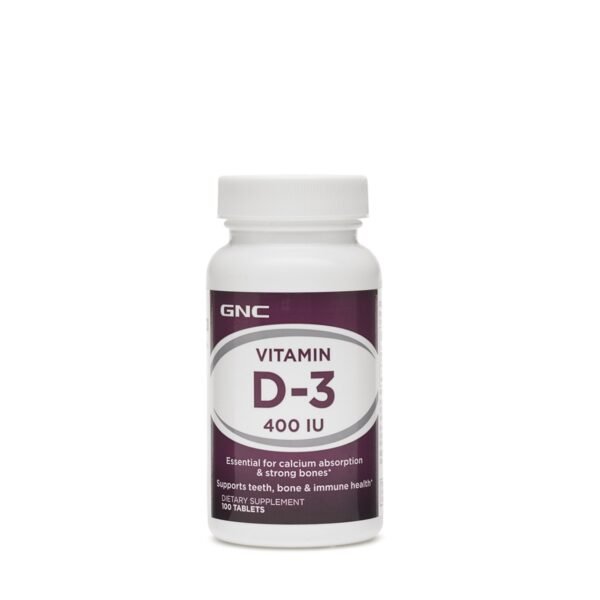 Gnc Vitamin D-3 400 Iu, Vitamina D-3 Naturala 100% Din Lanolina