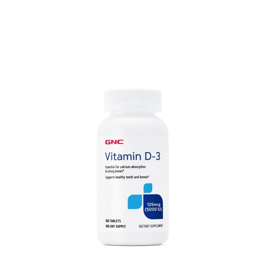 Gnc Vitamin D-3 5000 Iu, Vitamina D-3 – 125 Mcg (5000 Ui) Naturala