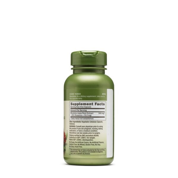 Gnc Herbal Plus Rhodiola 340mg, Extract De Rodiola, 100 Cps - imagine 2