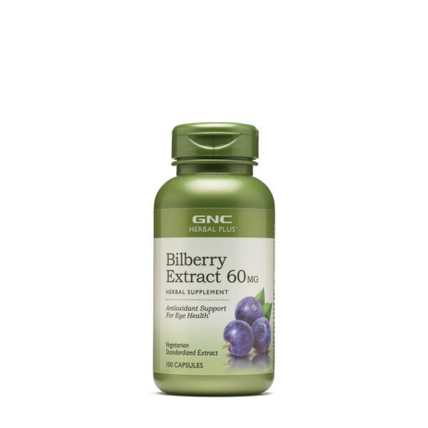Gnc Herbal Plus Bilberry Extract 60 Mg, Extract Standardizat Din