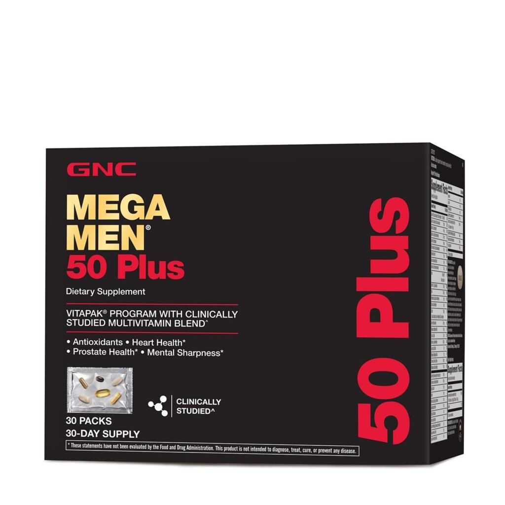 Gnc Mega Men 50 Plus Vitapak Program, Complex De Multivitamine Pentru Barbati