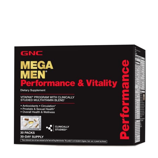 Gnc Mega Men Performance & Vitality Vitapak, Complex De Multivitamine Pentru Barbati,