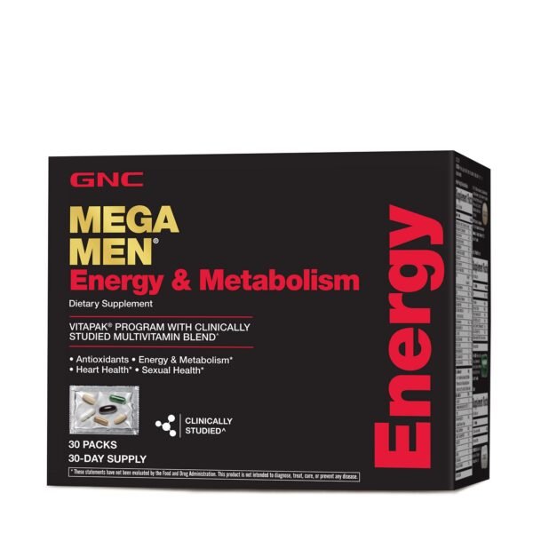 Gnc Mega Men Energy & Metabolism Vitapak Program, Complex De Multivitamine Pentru Barbati,