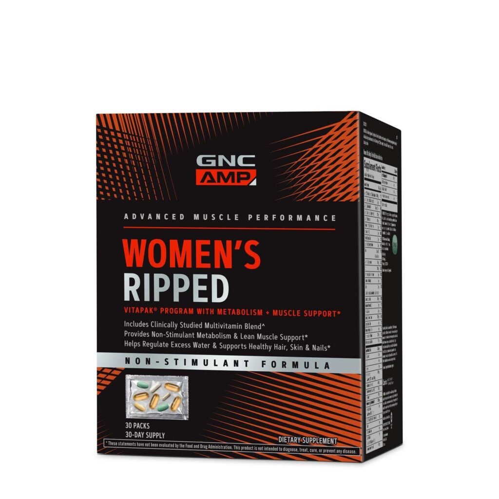 Gnc Amp Women’s Ripped Vitapak Program Non-stimulant,