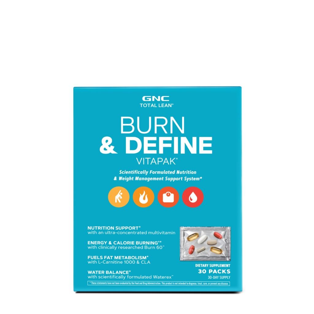 Gnc Total Lean Burn & Define Vitapak, Program Complet De