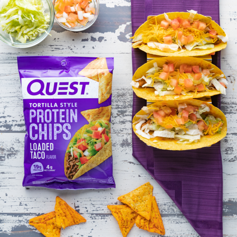 Quest Tortilla Style Protein Chips, Chipsuri Proteice, Cu Aroma De Taco, 32 G - imagine 2