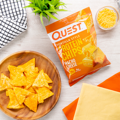 Quest Tortilla Style Protein Chips, Chipsuri Tortilla, Cu Aroma De Branza Nacho, 32 G - imagine 2