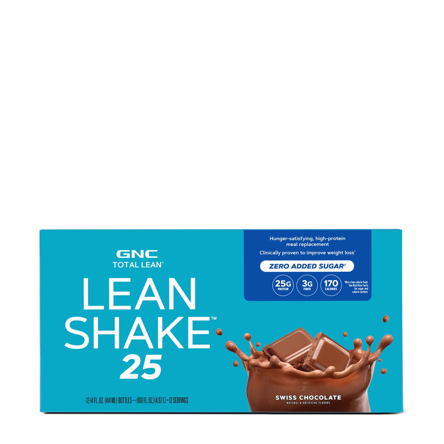 Gnc Total Lean Lean Shake 25 Shake Proteic Rtd Cu Aroma De Ciocolata Elvetiana, 414 Ml - imagine 4