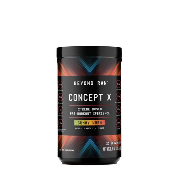 Beyond Raw Concept X Pre-workout, Formula Pre-workout Cu Aroma Gummy