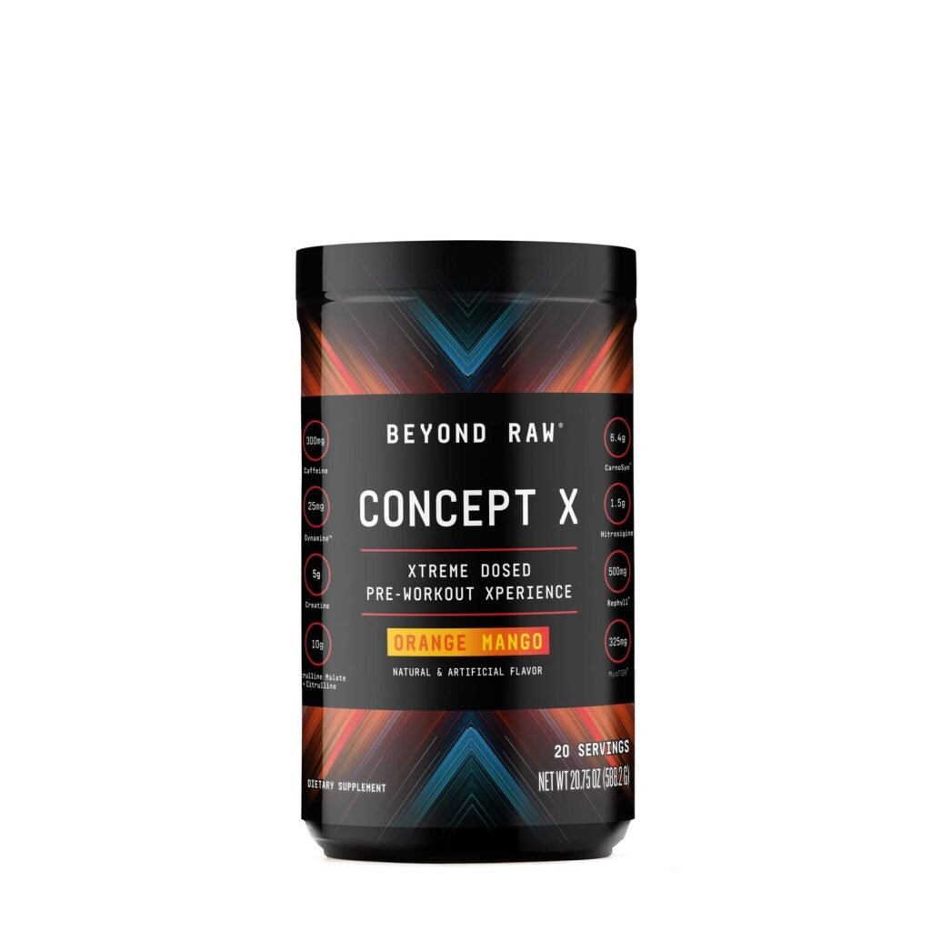 Beyond Raw Concept X Pre-workout, Formula Pre-workout Cu Aroma De Portocale