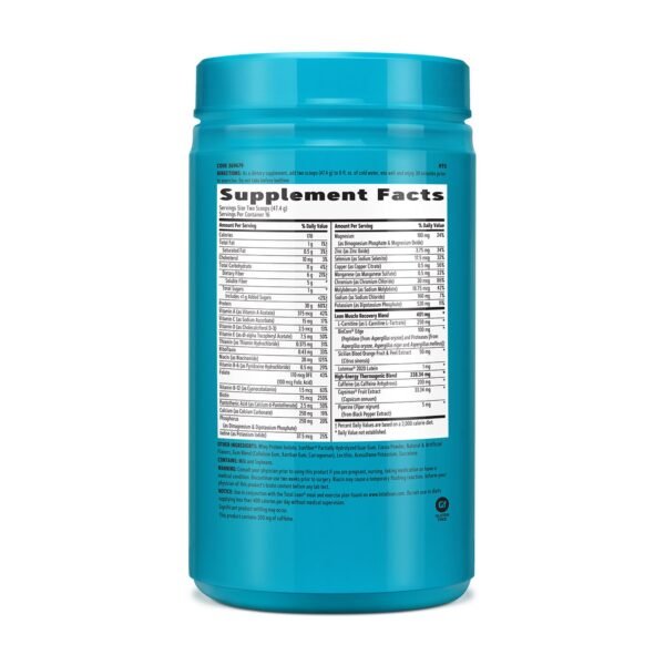 Gnc Total Lean Lean Shake Energy, Shake Proteic Cu Aroma De Ciocolata, 758.4 G - imagine 2