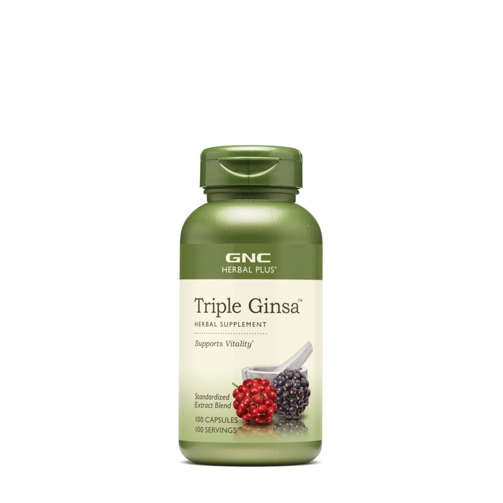 Gnc Herbal Plus Triple Ginsa, Extract Standardizat Din 3 Tipuri