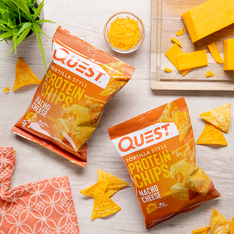 Quest Tortilla Style Protein Chips, Chipsuri Tortilla, Cu Aroma De Branza Nacho, 32 G - imagine 3