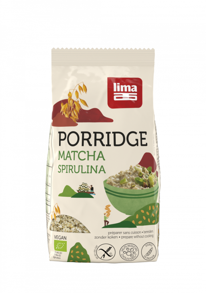 Porridge Express cu matcha si spirulina fara gluten