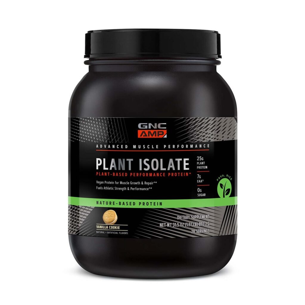 Gnc Amp Plant Isolate Proteina Vegana Cu Aroma De Biscuiti