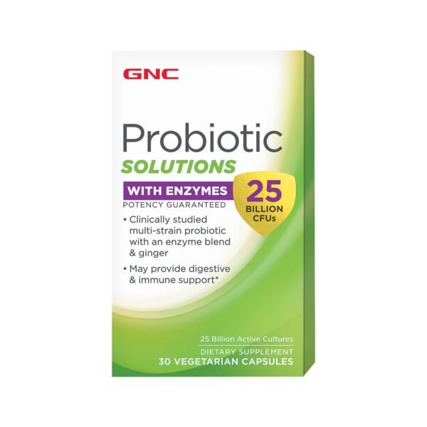 Gnc Probiotic Solutions With Enzymes, Probiotic Cu Enzime Digestive 25