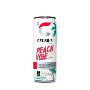 Celsius Energy Drink Peach Vibe, Bautura Energizanta Carbogazoasa Cu Aroma De