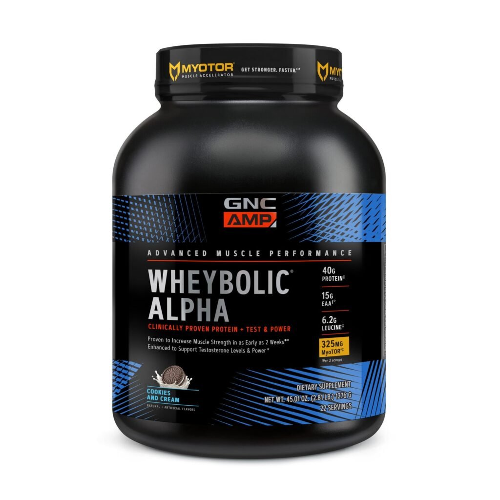 Gnc Amp Wheybolic Alpha Myotor, Proteina Din Zer Cu Aroma De Biscuiti