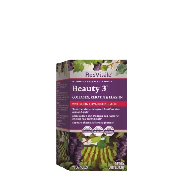 Resvitále Beauty 3, Formula Pentru Par, Piele Si Unghii Cu Colagen, Keratina