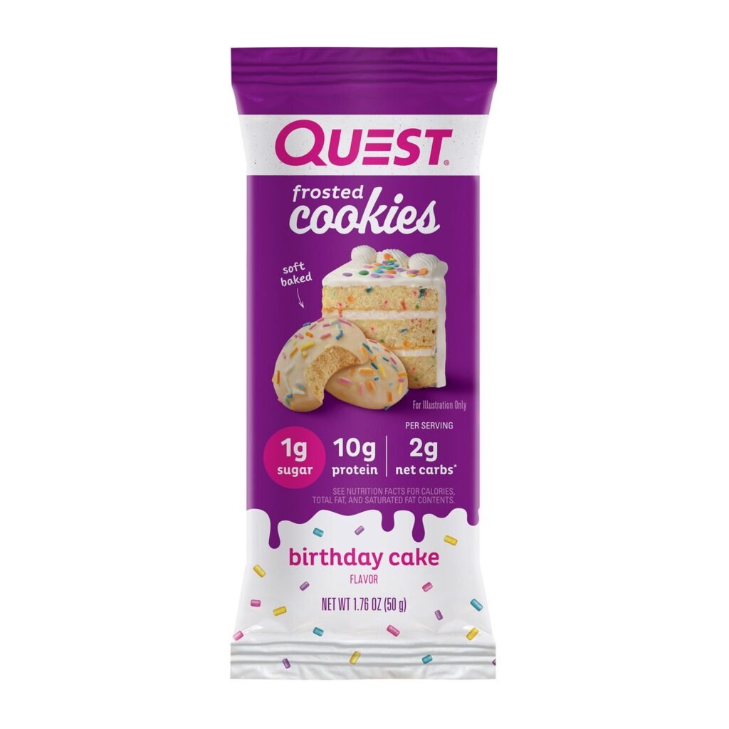 Quest Frosted Cookies, Biscuiti Proteici, Cu Aroma De Tort