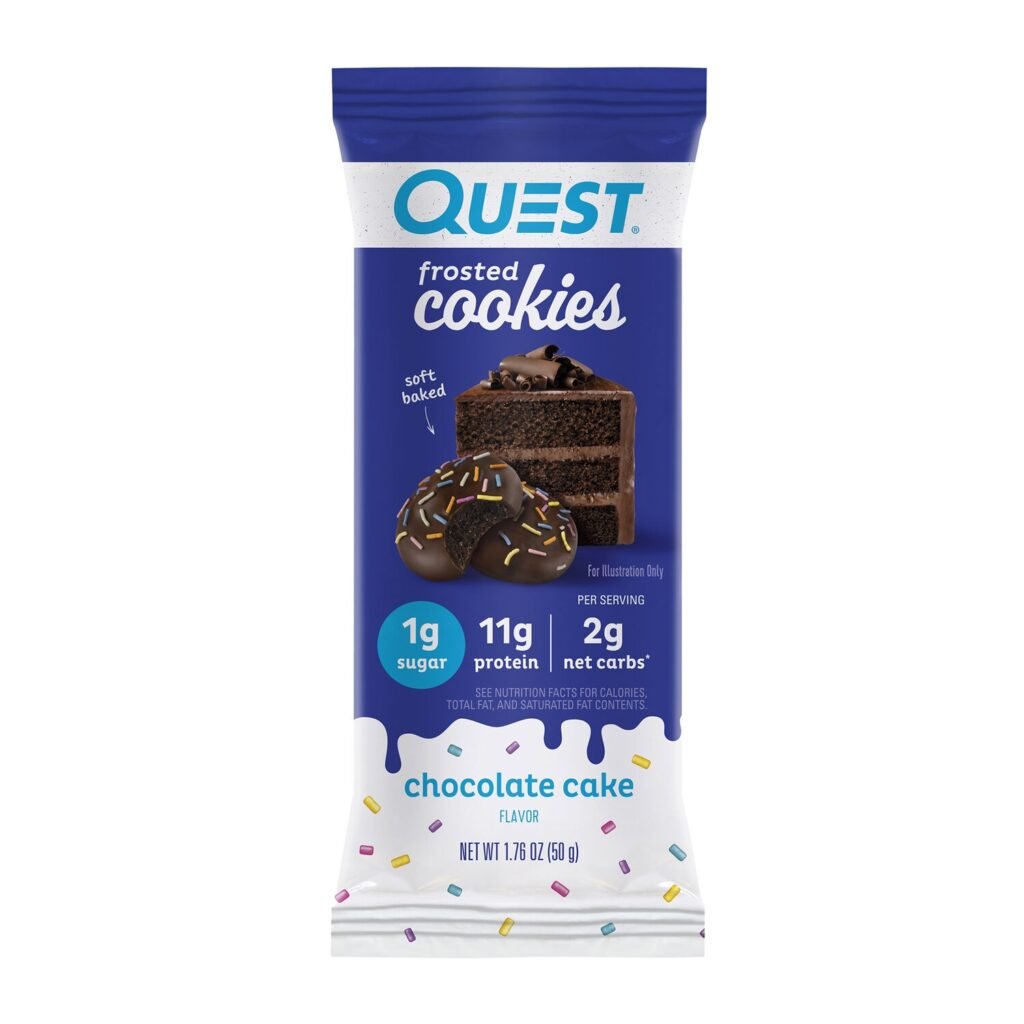 Quest Frosted Cookies, Biscuiti Proteici, Cu Aroma De Prajitura Cu