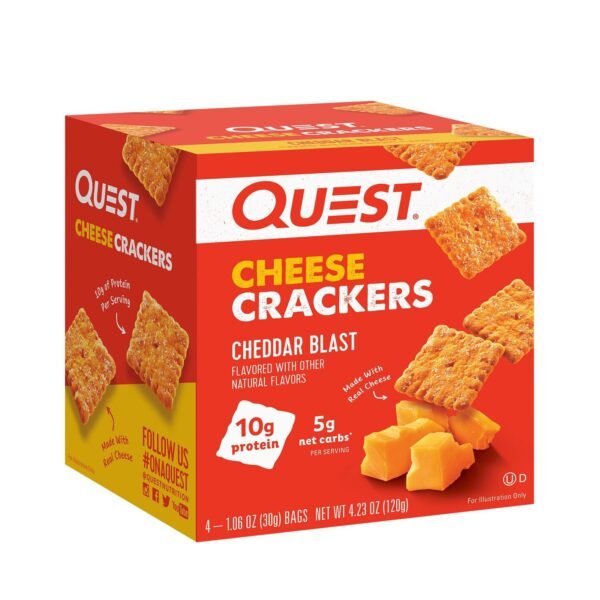 Quest Cheese Crackers, Biscuiti Proteici Cu Branza, 30 G - imagine 2