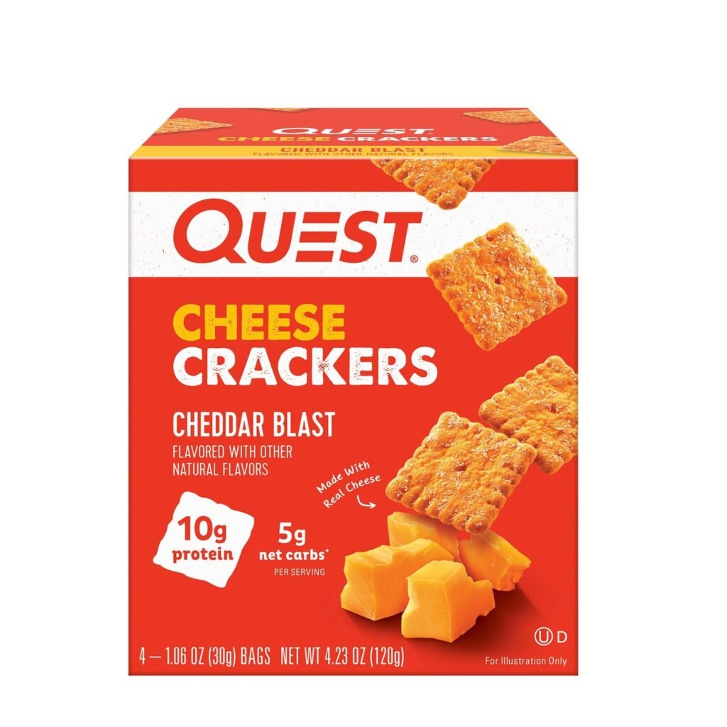 Quest Cheese Crackers, Biscuiti Proteici Cu Branza,