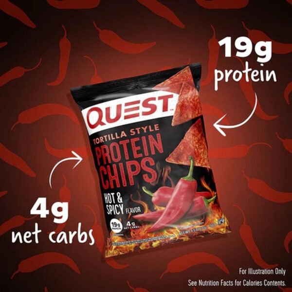 Quest Tortilla Style Protein Chips, Chipsuri Proteice Cu Aroma Picanta, 32 G - imagine 3