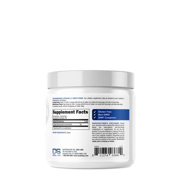 Bucked Up Essentials Creatine Monohydrate, Creatina Monohidrata Fara Aroma, 250 G - imagine 2