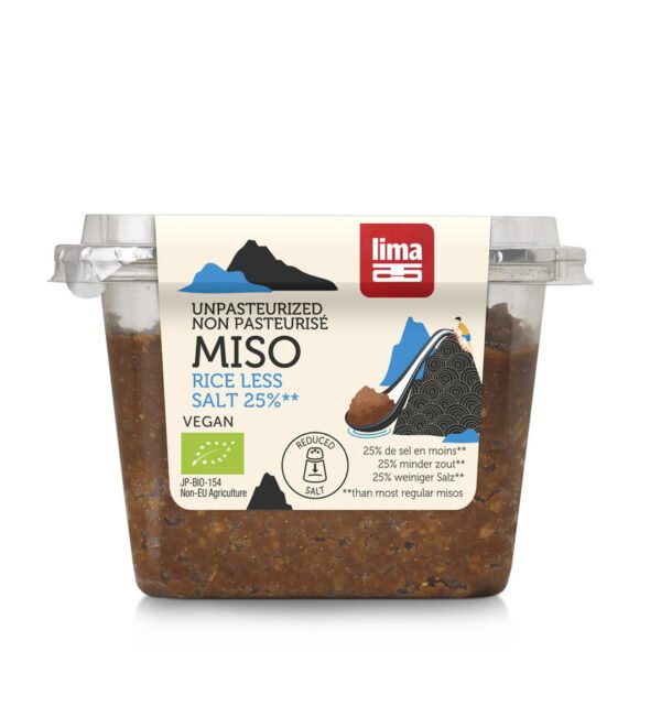 Pasta Miso de orez si soia nepasteurizata cu continut redus de