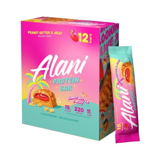 Alani Nu Fit Snacks, Baton Proteic Cu Aroma De Peanut Butter & Jelly, 52 G - imagine 4