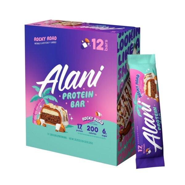 Alani Nu Fit Snacks Baton Proteic Cu Aroma De Rocky Road, 48 G - imagine 5