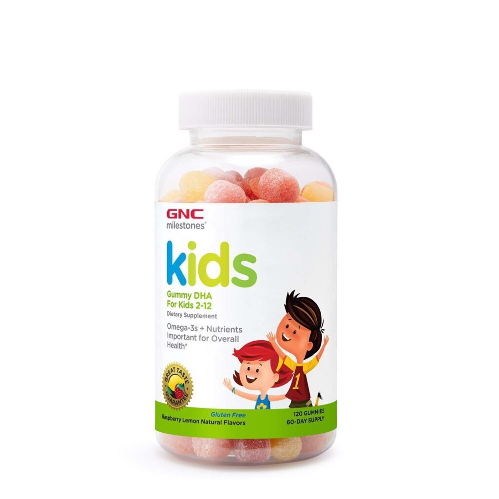 Gnc Milestones Kids Gummy Dha, Acizi Grasi Omega-3 Pentru Copii 2-12 Ani, Cu Aroma Naturala