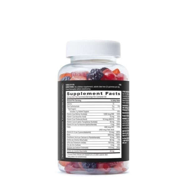 Gnc Mega Men Essentials Gummy Multivitamin 50 Plus, Jeleuri Cu Multivitamine Pentru Barbati  50+ Cu Aroma De Fructe Asortate, 120 Jeleuri - imagine 2