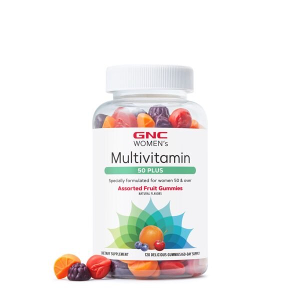 Gnc Women’s Multivitamin 50+ Gummies, Jeleuri Cu Multivitamine Pentru Femei 50+ Cu Aroma