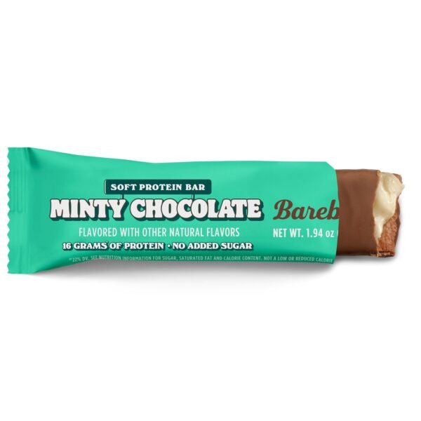 Barebells Soft Protein Bar Minty Chocolate, Baton Proteic Cu Aroma De Ciocolata Si Menta, 55 G - imagine 2