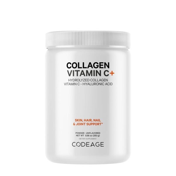 Codeage Collagen Vitamin C+, Colagen Hidrolizat Cu Vitamina C Si