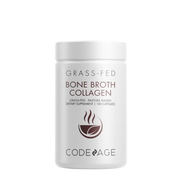 Codeage Bone Broth Collagen Peptides, Peptide Din Colagen De Tipul I, Ii & Iii Din Fiertura De