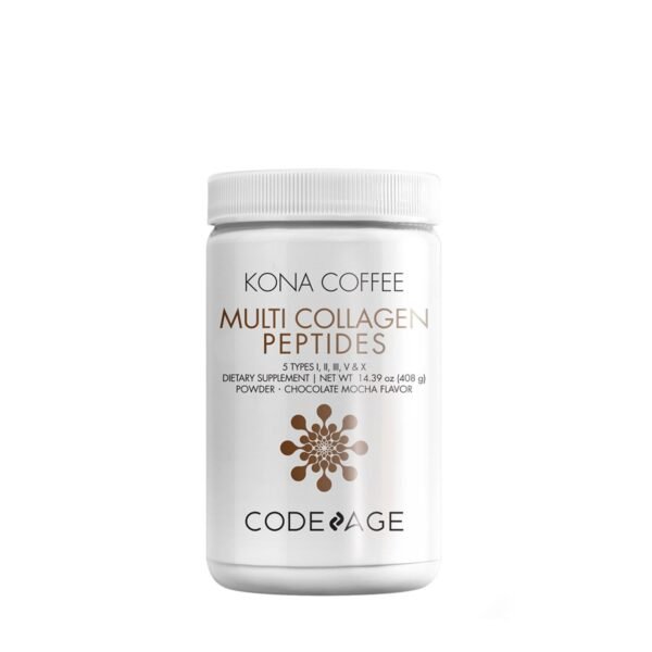 Codeage Kona Coffee Multi Collagen – 5 Types Collagen Peptides, Colagen Hidrolizat Din 5 Surse Sub Forma De