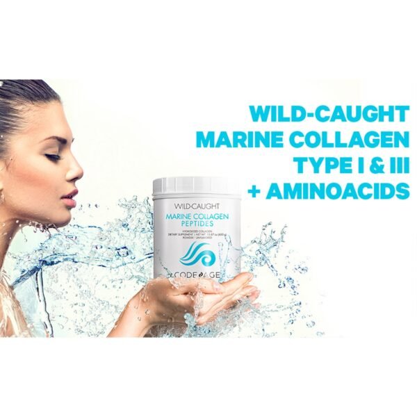 Code Age Wild-caught Marine Hydrolyzed Collagen Peptides Powder Type I And Iii, Colagen Marin Din Pesti Salbatici Tip I Si Iii, 450 G - imagine 4