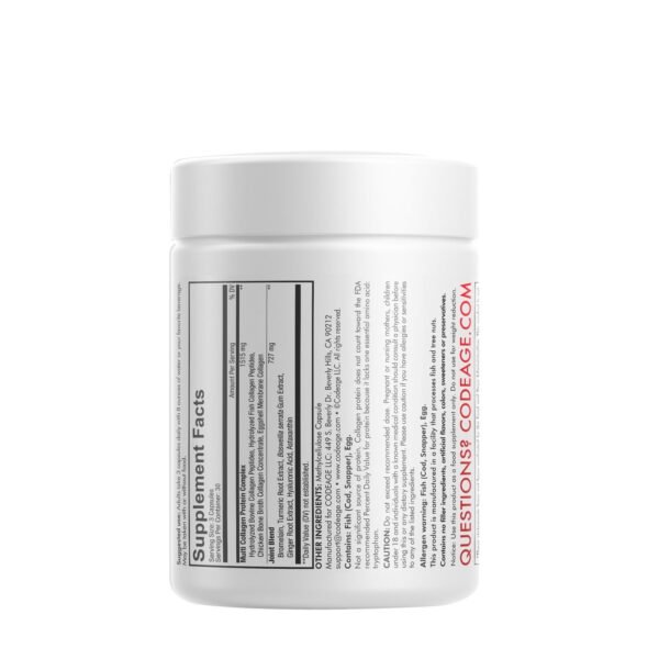 Codeage Hydrolyzed Multi Collagen + Joint Blend, Colagen Hidrolizat + Sustinerea Sanatatii Articulatiilor, 90 Cps - imagine 3