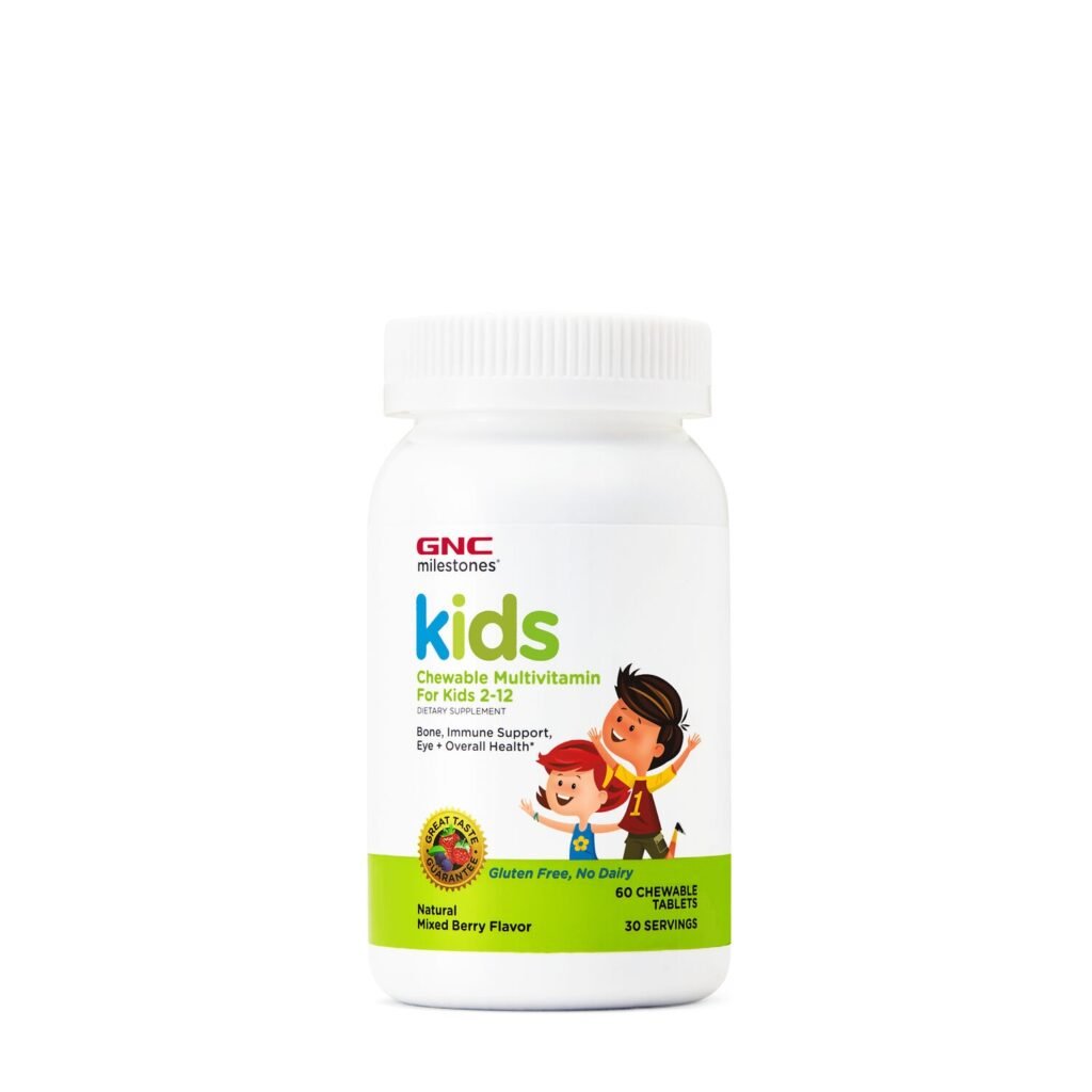 Gnc Milestones Kids Chewable Multivitamin, Multivitamine Pentru Copii 2-12 Ani, Cu Aroma Naturala De