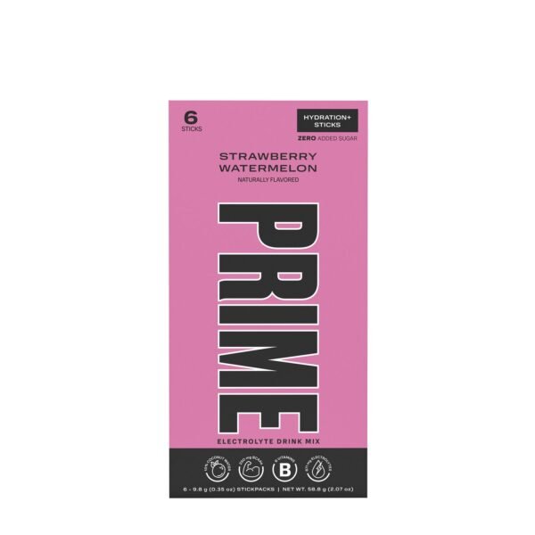 Prime By Logan Paul X Ksi Hydration Drink Usa Strawberry Watermelon, Plicuri Pentru Rehidratare Cu Aroma De Capsuni Si Pepene, 9.3 G - imagine 2